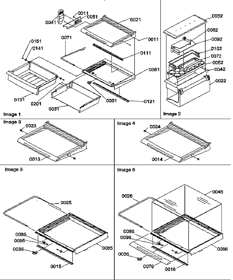 DELI, SHELF, AND CRISPER ASSEMBLIES Diagram and Parts List for SRDE27TPSE P1190604W E Amana Refrigerator