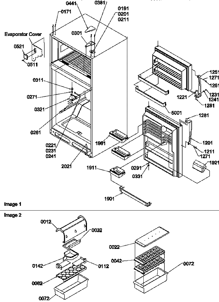 DOOR, HINGES AND ACCESSORIES Diagram and Parts List for TR518ITWW P1183711W W Amana Refrigerator