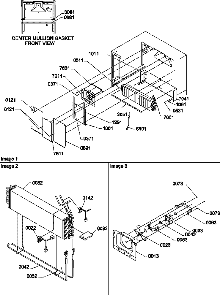 EVAP AND FAN MOTOR ASSEMBLIES Diagram and Parts List for TG518SL P1180903W L Amana Refrigerator