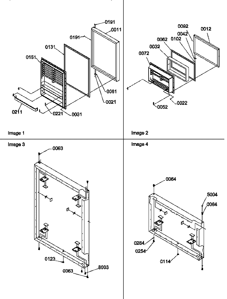 DOOR ASSEMBLIES Diagram and Parts List for TR525SW P1182804W W Amana Refrigerator