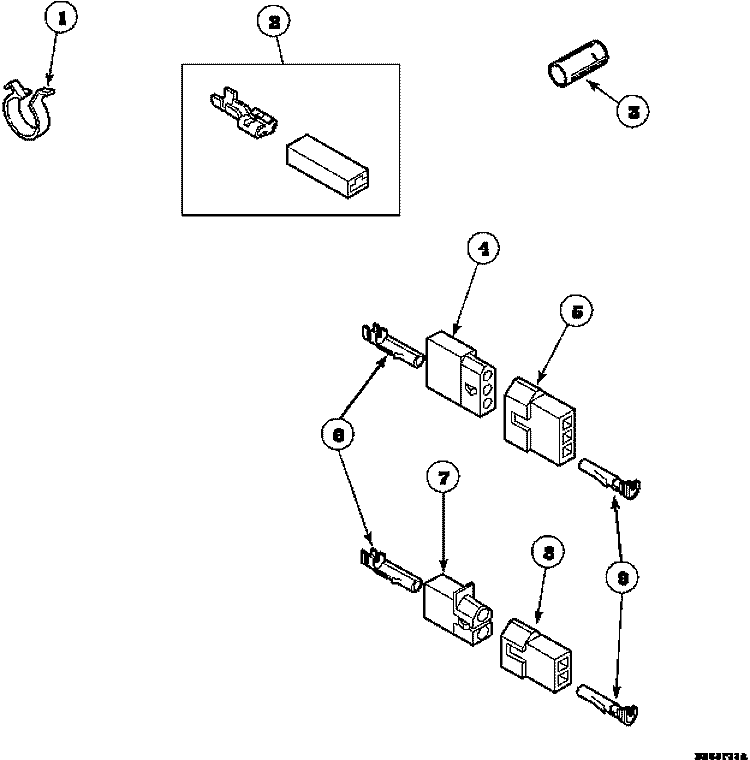 TERMINALS Diagram and Parts List for LE8317W2B PLE8317W2 B Amana Dryer