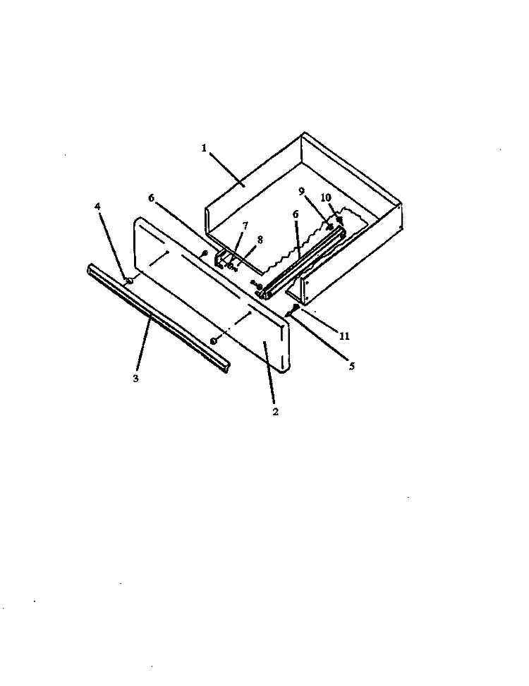 STORAGE DRAWER ASSY Diagram and Parts List for SBC24FX0 P1142372N W Amana Range