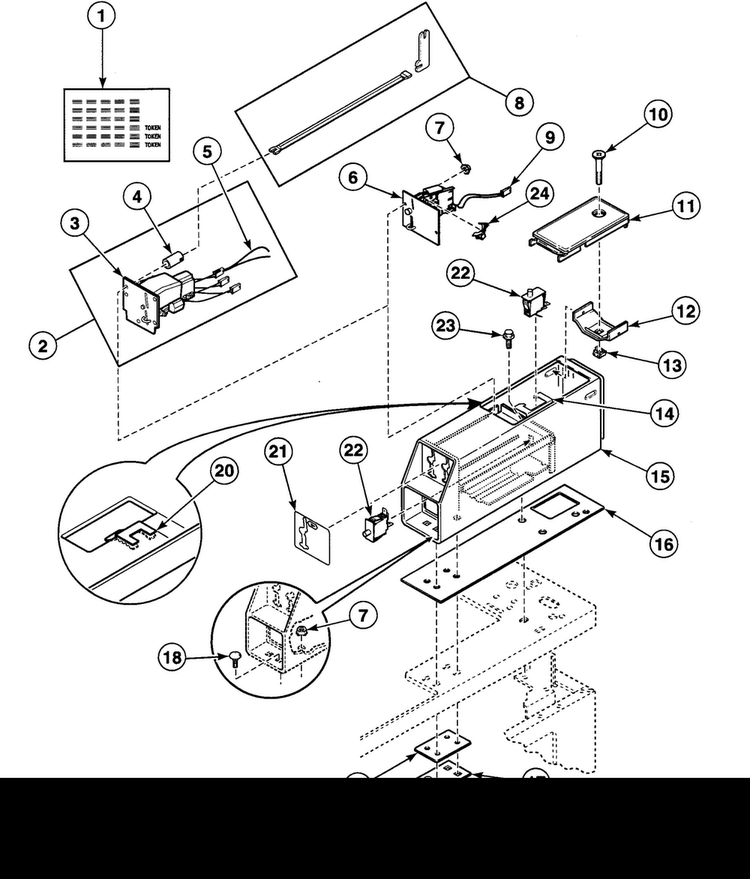 Meter Assy Diagram and Parts List for SDEX07WF1500  Speed Queen Dryer