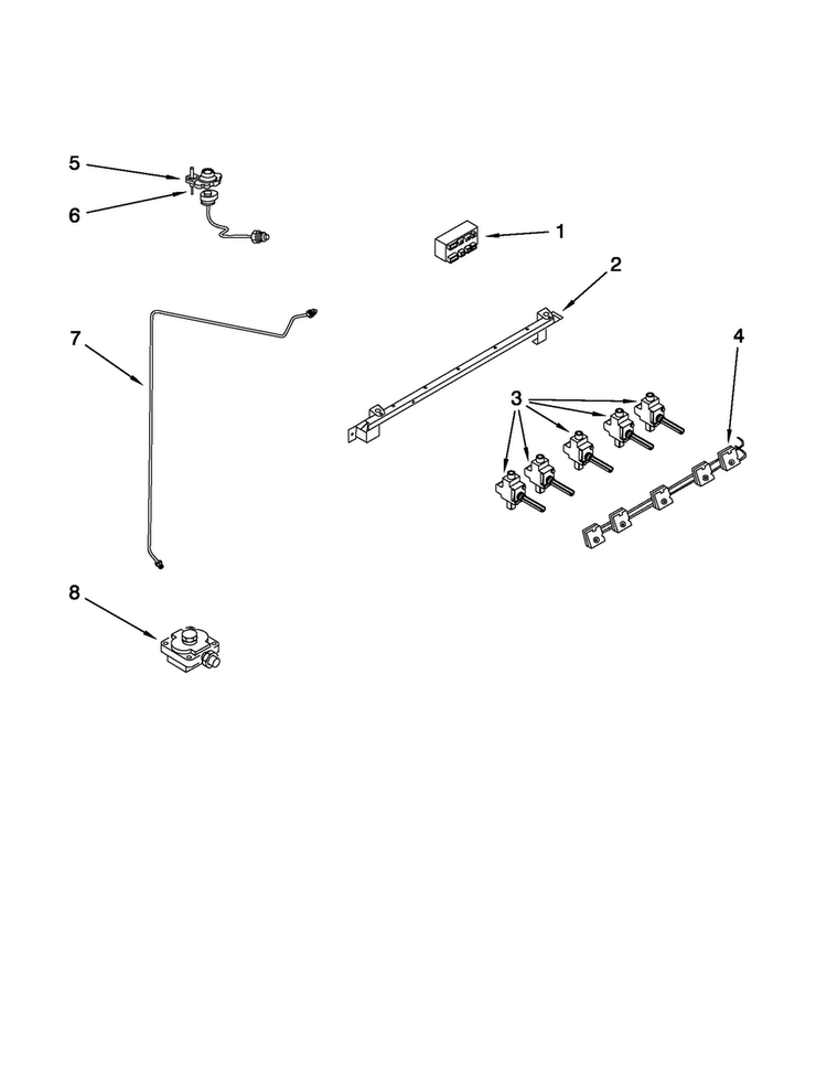 Manifold Parts Diagram and Parts List for JDR8880RDB10  Jenn-Air Range