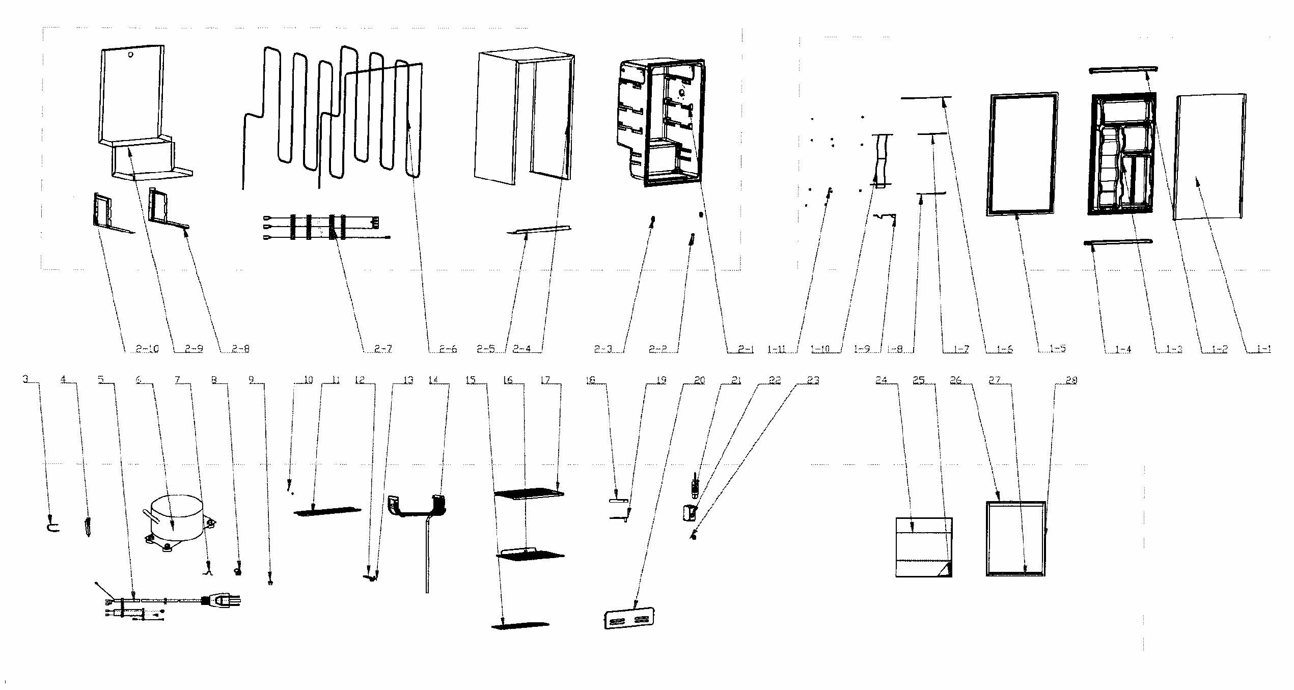 Refrigerator Ass Diagram and Parts List for 25599792  Kenmore Refrigerator