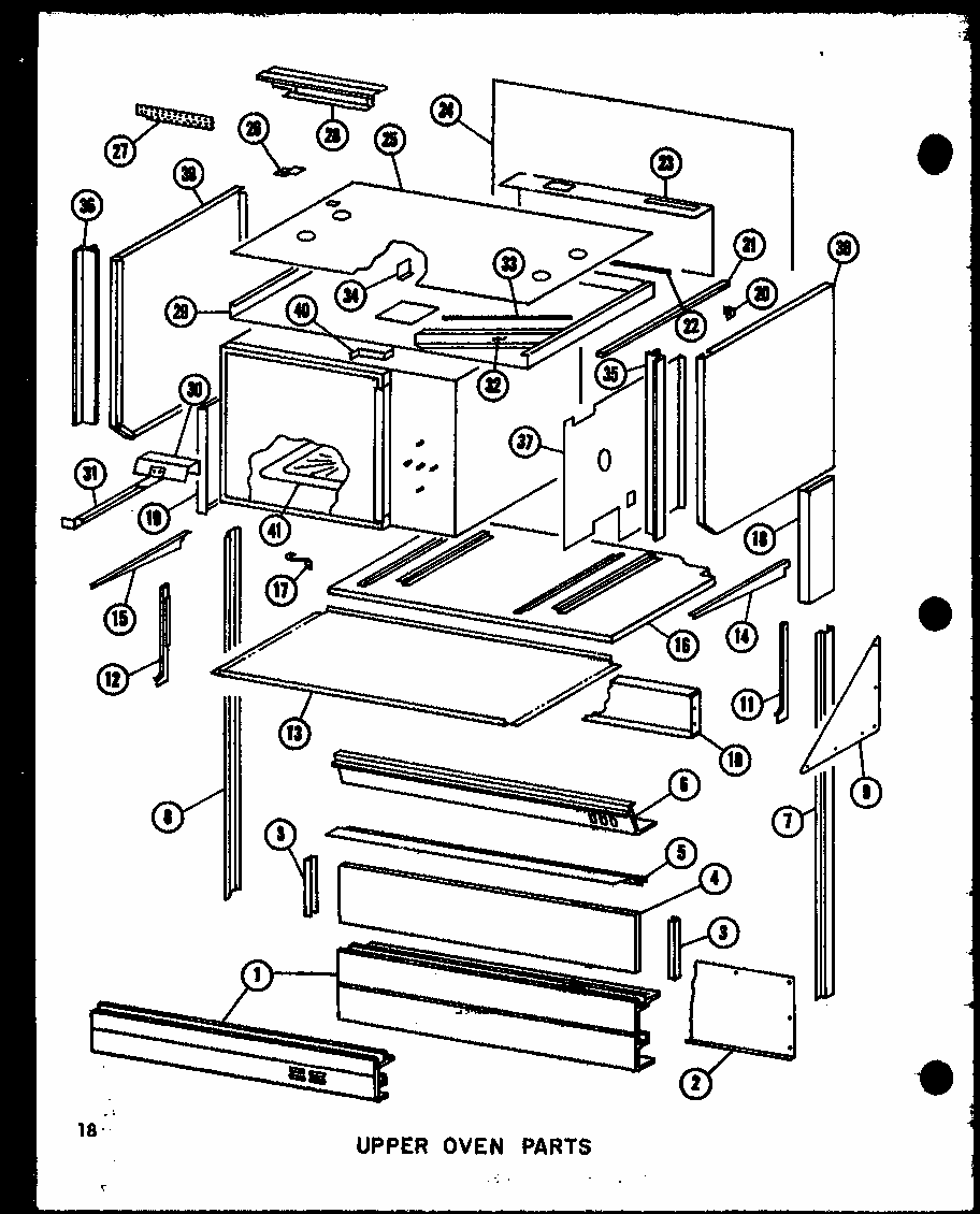 Upper Oven Parts Diagram and Parts List for RVH-2 P72908-3M Amana Range Hood