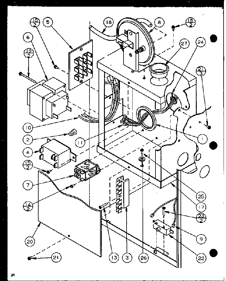 Section 1 Diagram and Parts List for GHI115A50C P6983116F Amana Heater