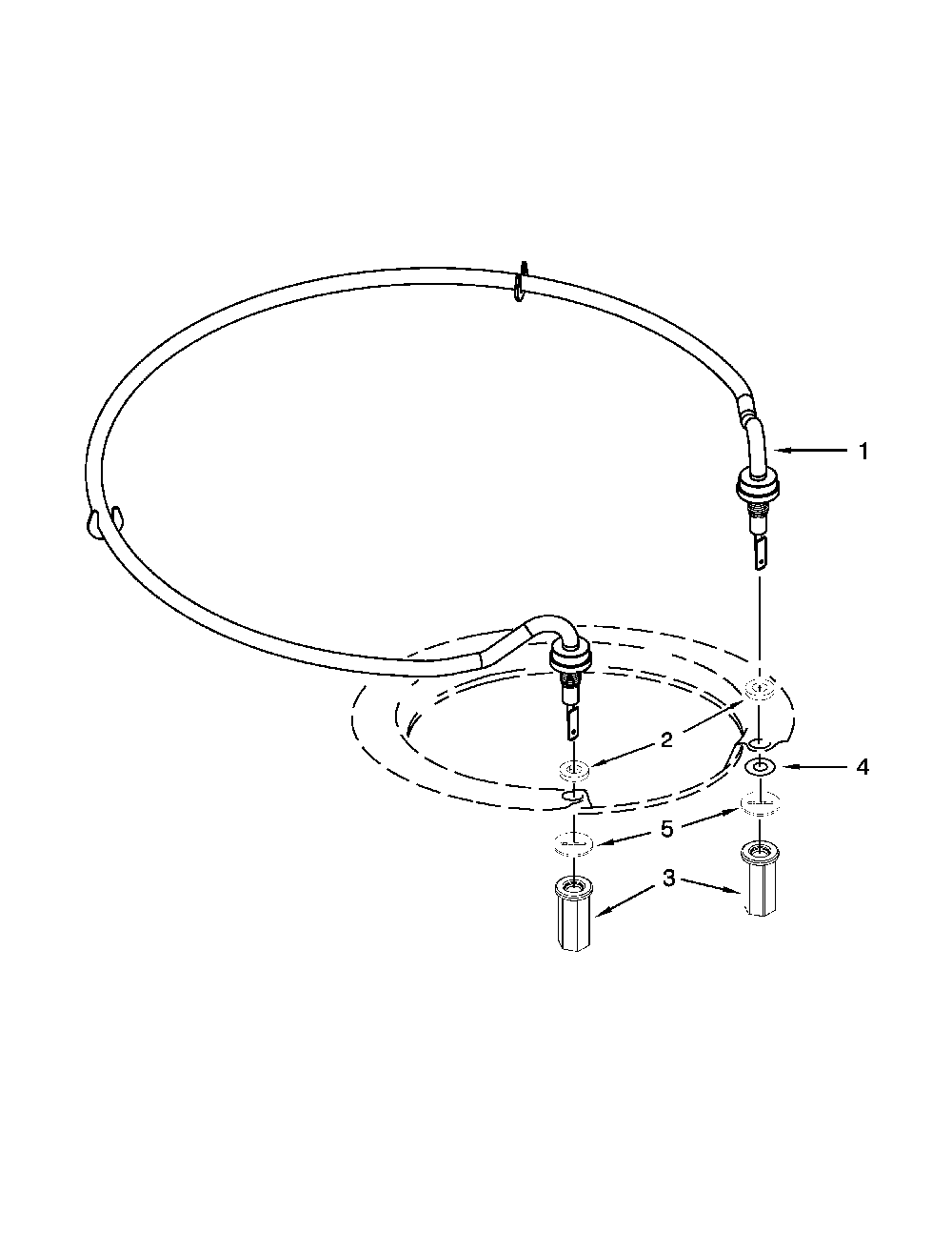 Heater Parts Diagram and Parts List for 66513972K105  Kenmore Dishwasher