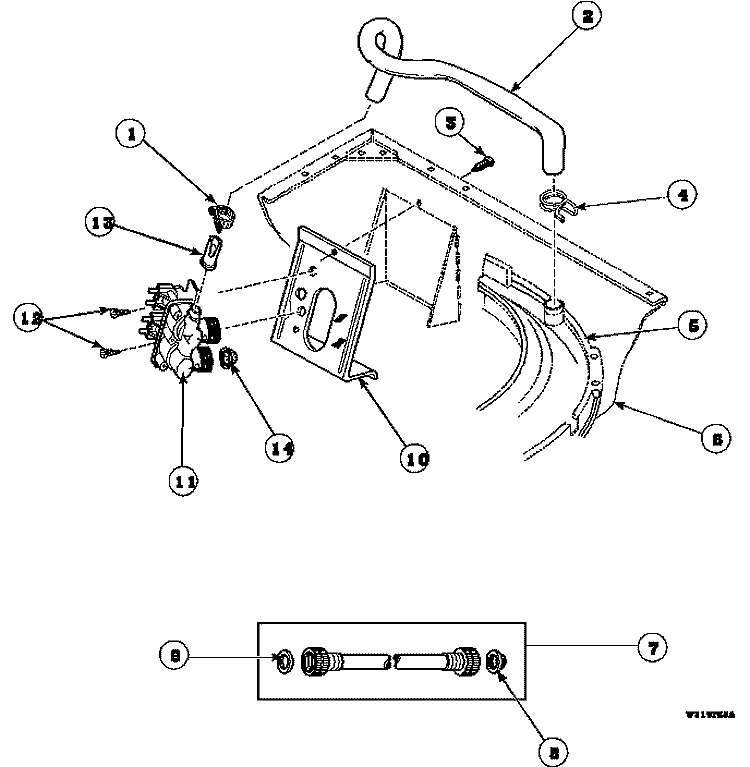 INLET / FILL HOSE / MIXING VLV & MTG BRKT Diagram and Parts List for AWM290L2 PAWM290L2 Amana Washer