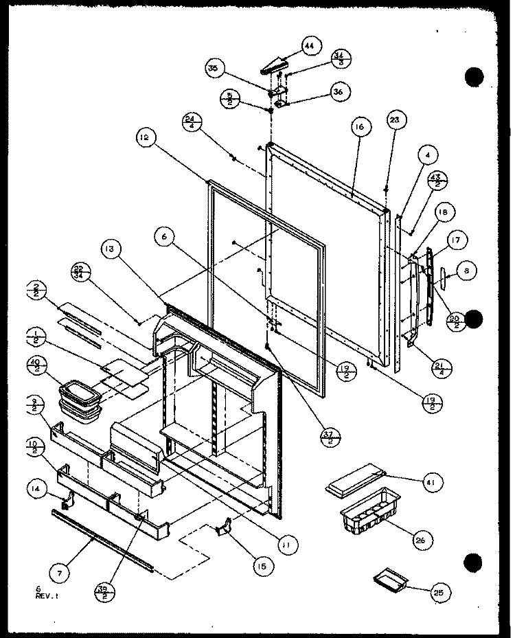 Page 2 Diagram and Parts List for BL20QW P1125503W W Amana Refrigerator