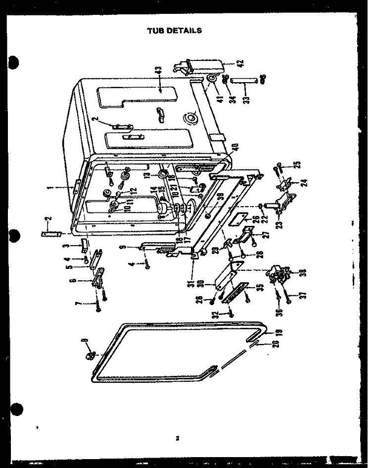 Page 1 Diagram and Parts List for DCS-415-1D DCS-415-1 D Caloric Dishwasher