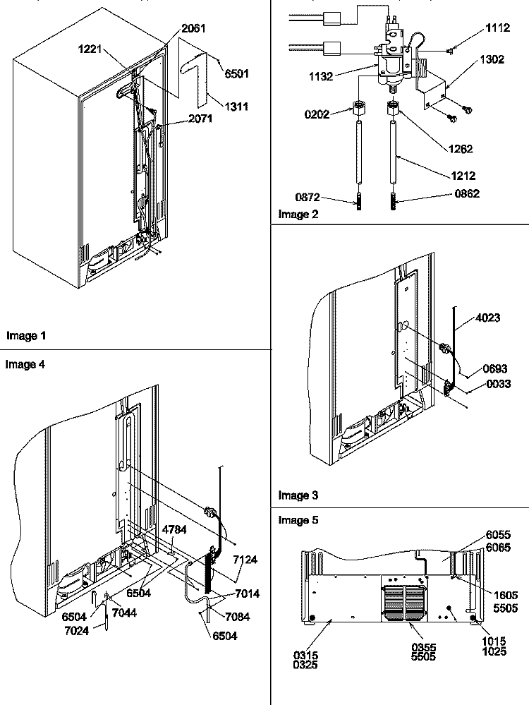 CABINET BACK Diagram and Parts List for SCD22TBW P1303511W W Amana Refrigerator