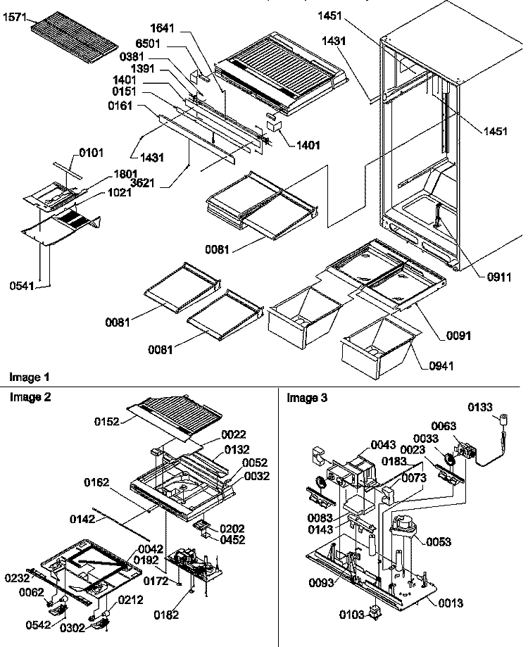INTERIOR CABINET AND DRAIN BLOCK ASSY Diagram and Parts List for TG18V1L P1194606W L Amana Refrigerator
