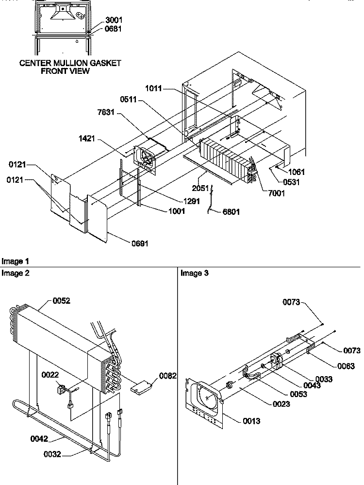 EVAP AND FAN MOTOR ASSEMBLIES Diagram and Parts List for TG18V1L P1194606W L Amana Refrigerator