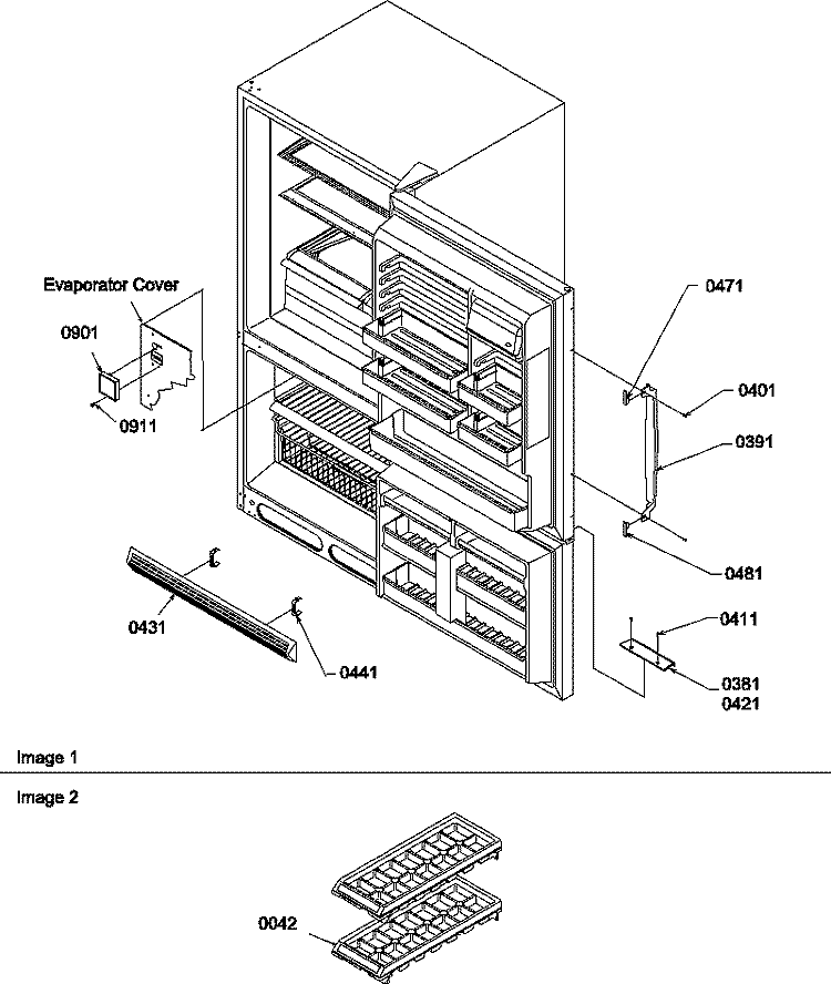 DOOR HANDLES & ACCESSORIES Diagram and Parts List for BM20TBL P1305801W L Amana Refrigerator