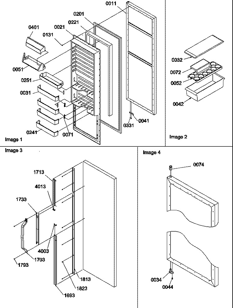 REF DOOR AND ACCESSORIES Diagram and Parts List for SCD25TBW P1190428W W Amana Refrigerator