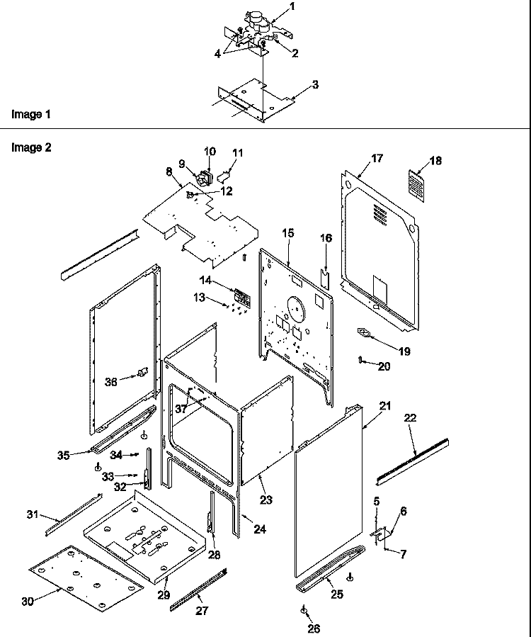 CABINET Diagram and Parts List for ARHSC8750E P1130651N E Amana Range