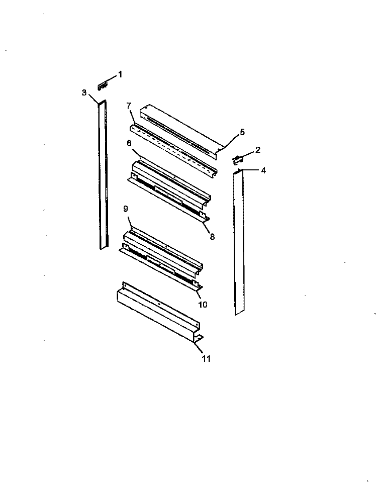 TRIM Diagram and Parts List for AO27DGW1 P1132515N W Amana Range