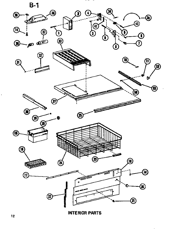 Page 4 Diagram and Parts List for BC20EL P747025WL Amana Refrigerator