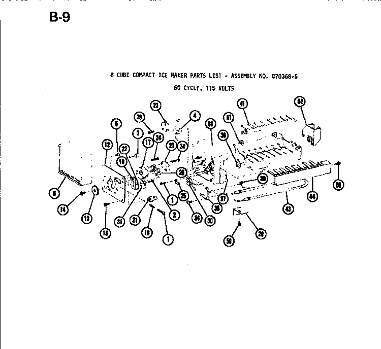 Page 8 Diagram and Parts List for BC20EL P747025WL Amana Refrigerator