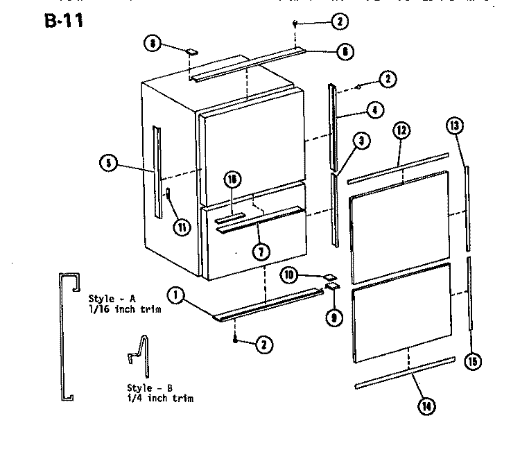 Page 10 Diagram and Parts List for BC20EA P747025WA Amana Refrigerator