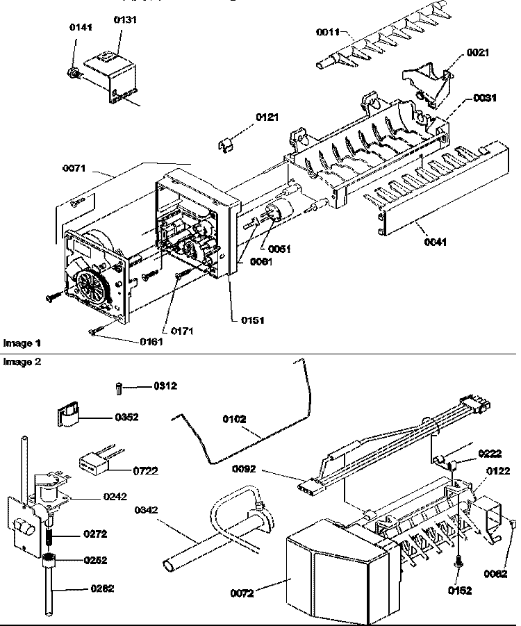 ICE MAKER ASSY AND PARTS Diagram and Parts List for BXF19TW P1311901W W Amana Refrigerator