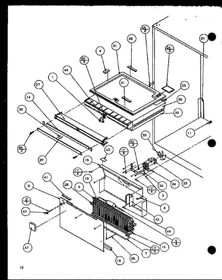 Page 5 Diagram and Parts List for BL20QW P1125503W W Amana Refrigerator