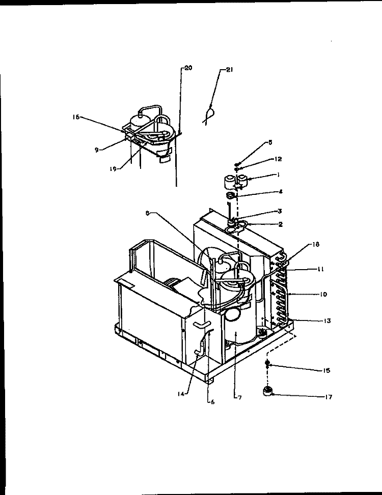 ROOM AIR CONDITIONER COMP AND TUBING Diagram and Parts List for 18C3HEW P1178003R Amana Air Conditioner