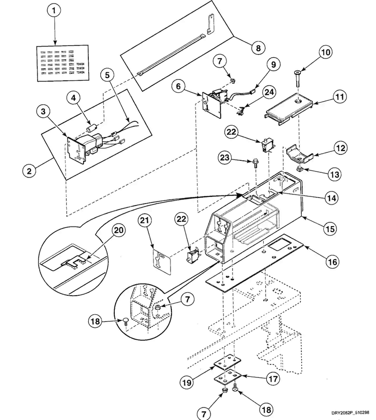 Meter Case Diagram and Parts List for SDE507QF1500  Speed Queen Dryer