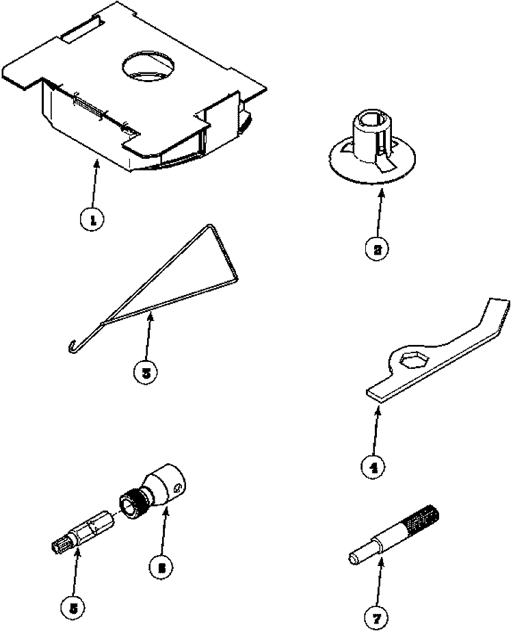 SPECIAL TOOLS Diagram and Parts List for LWS17AW PLWS17AW Speed Queen Washer