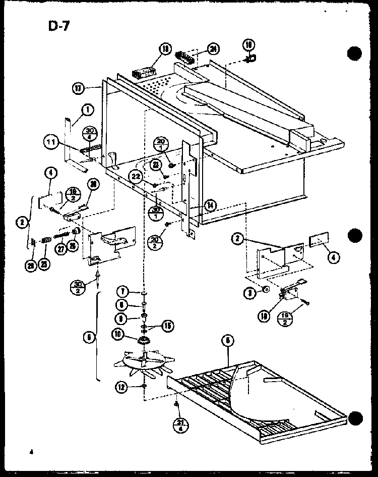 Antenna Assembly Diagram and Parts List for CRRL-700 P76381-1M Amana Microwave