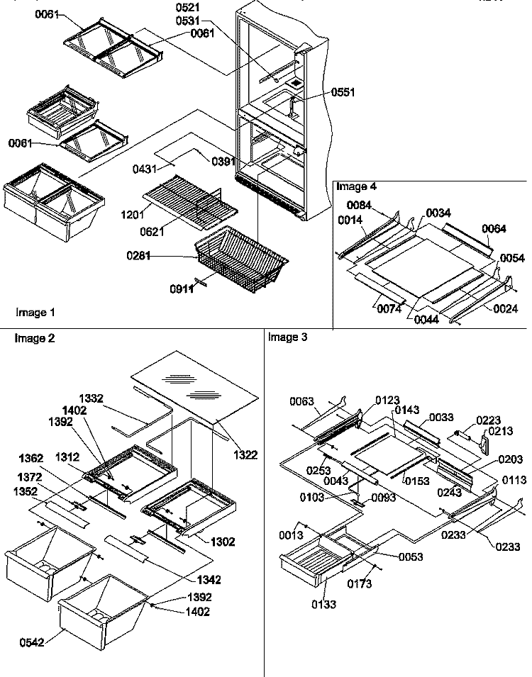 SHELVING ASSEMBLIES Diagram and Parts List for BX22TW P1196711W W Amana Refrigerator