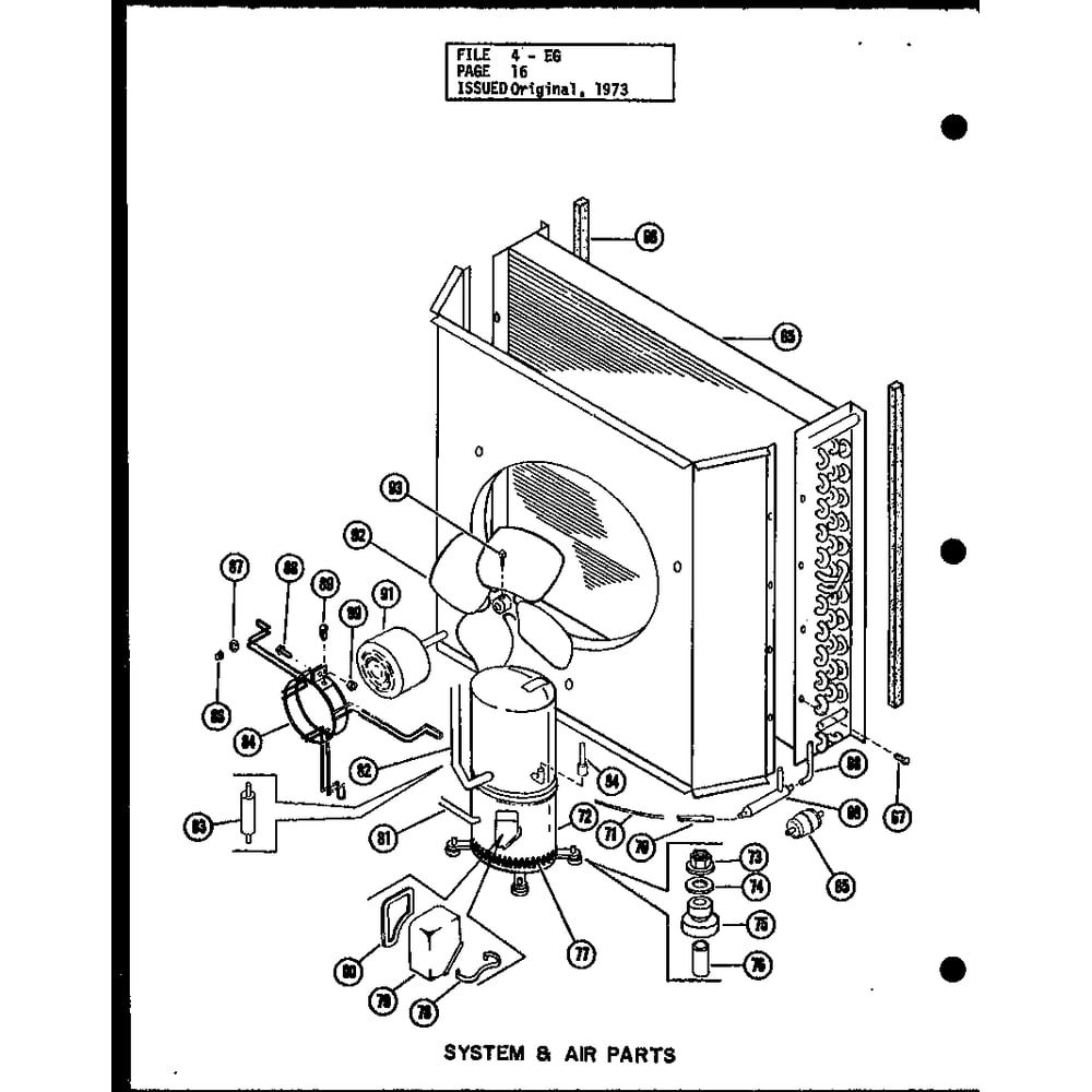 System & Air Parts 6 Diagram and Parts List for EG3,12-1 P54688-5C Amana Air Conditioner