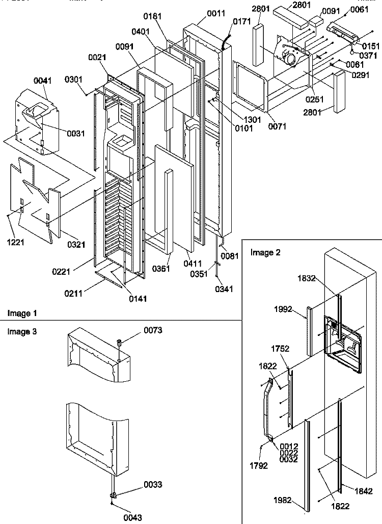 FZ DOOR Diagram and Parts List for SSD522SW P1184706W W Amana Refrigerator