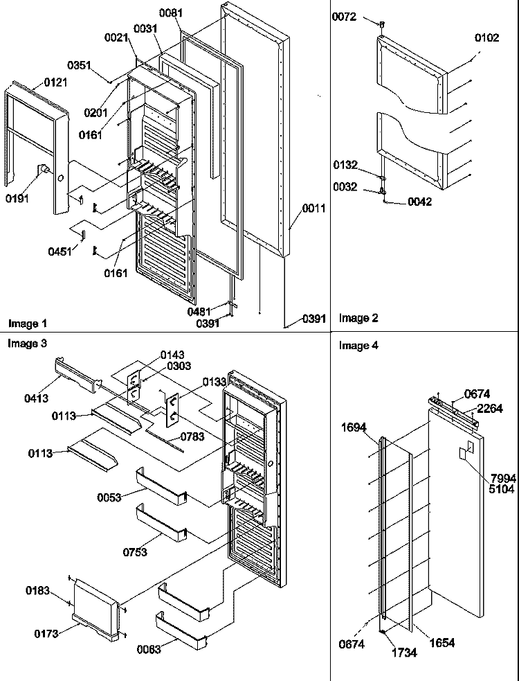 REF DOOR Diagram and Parts List for SB520TW P1308601W W Amana Refrigerator