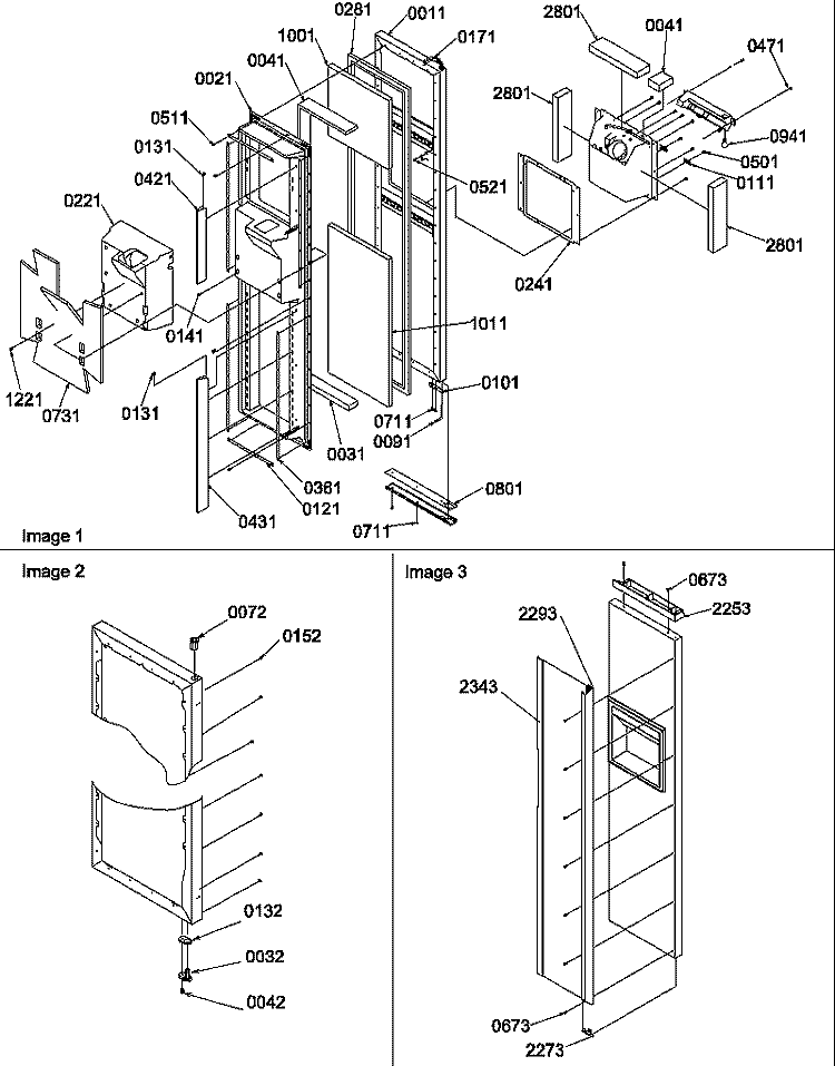 FZ DOOR Diagram and Parts List for SRD520TE P1308801W E Amana Refrigerator