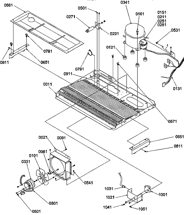 MACHINE COMPARTMENT Diagram and Parts List for SX322S2L P1307302W Amana Refrigerator