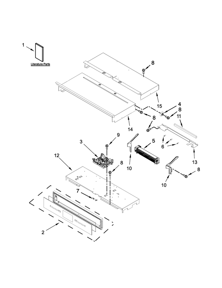 Control Panel Parts Diagram and Parts List for JJW2827DB00  Jenn-Air Wall Oven