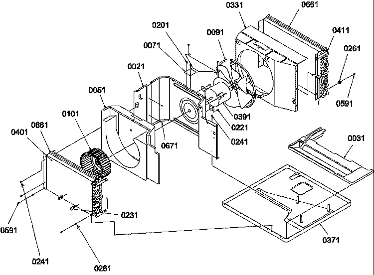 CHASSIS Diagram and Parts List for 14C2MY P1203201R Amana Air Conditioner