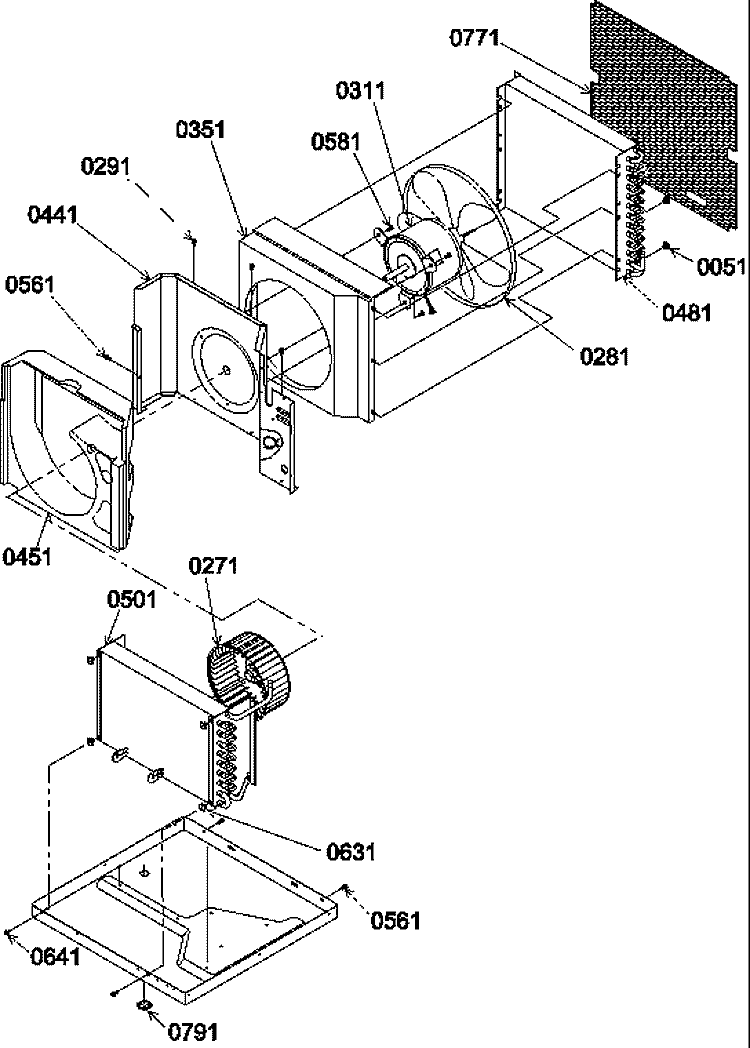 AIR MOVEMENT SYSTEM Diagram and Parts List for 7P2MY P1162305R Amana Air Conditioner
