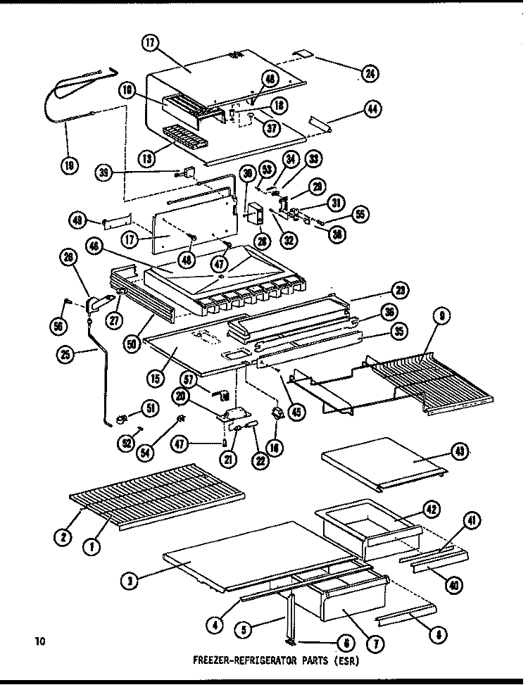 FZ - REF PARTS Diagram and Parts List for ESR14E P7395328W Maytag Refrigerator