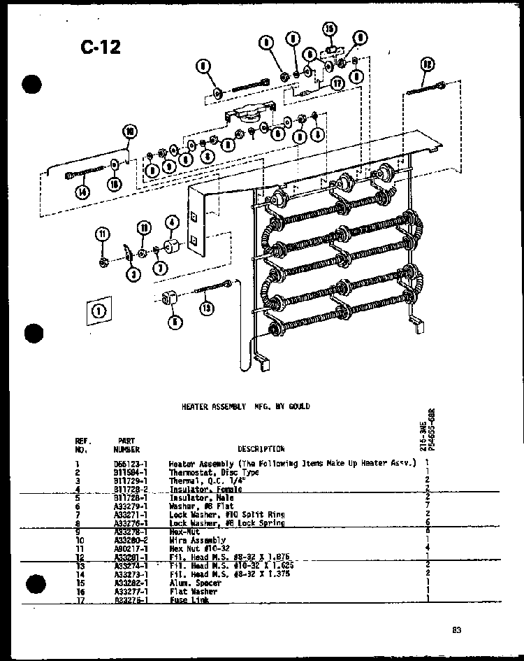 Section 8 Diagram and Parts List for 212-2JM P54655-65R Amana Air Conditioner