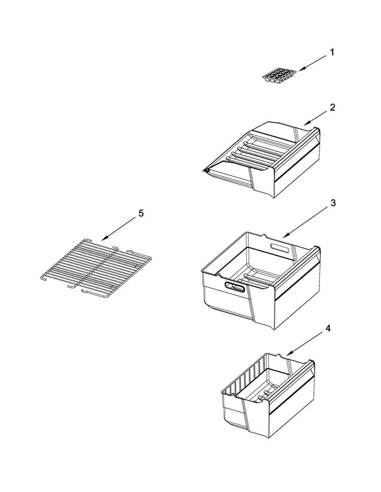 Freezer Shelf Parts Diagram and Parts List for MBZ1153BES00  Maytag Refrigerator