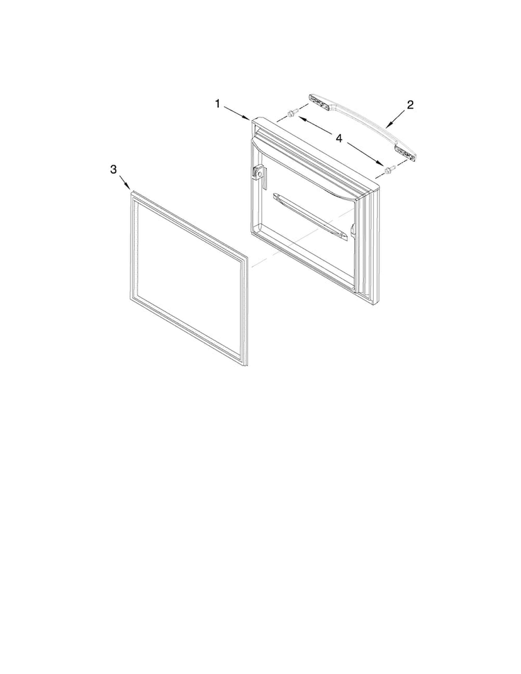Freezer Door Parts Diagram and Parts List for MBF1958XEW1  Maytag Refrigerator