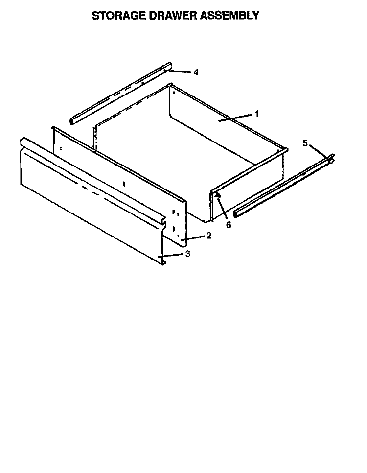STORAGE DRAWER ASSY Diagram and Parts List for RSF320OUW P1141271N Amana Range