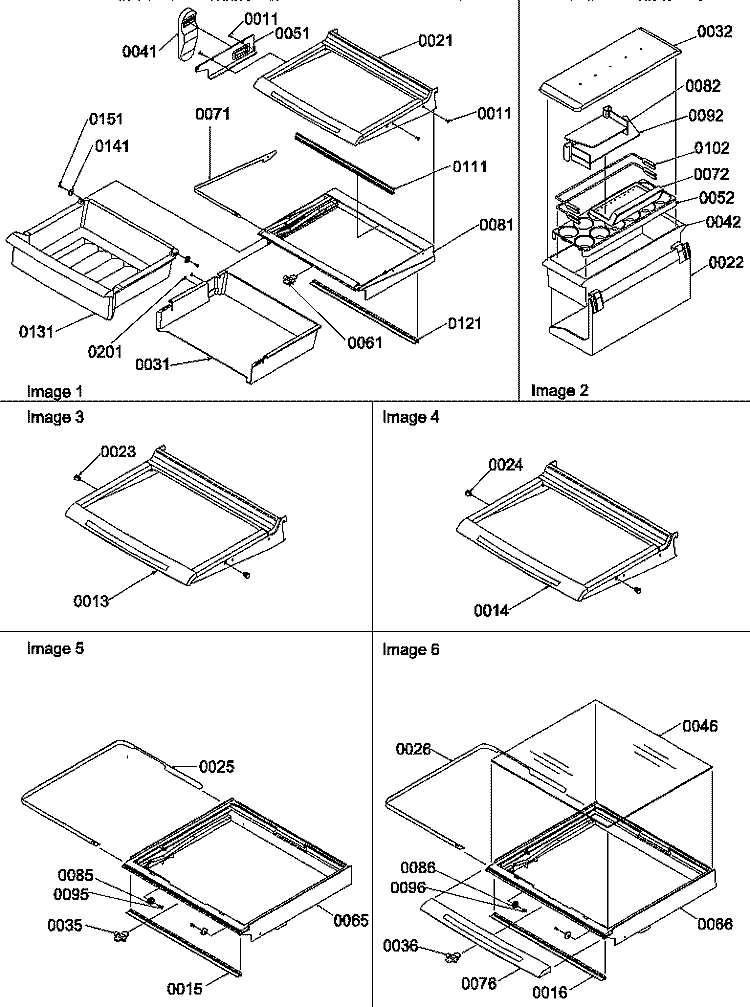DELI, SHELVES, CRISPER ASSEMBLIES & ACS Diagram and Parts List for SRDE528TBW P1310302W W Amana Refrigerator