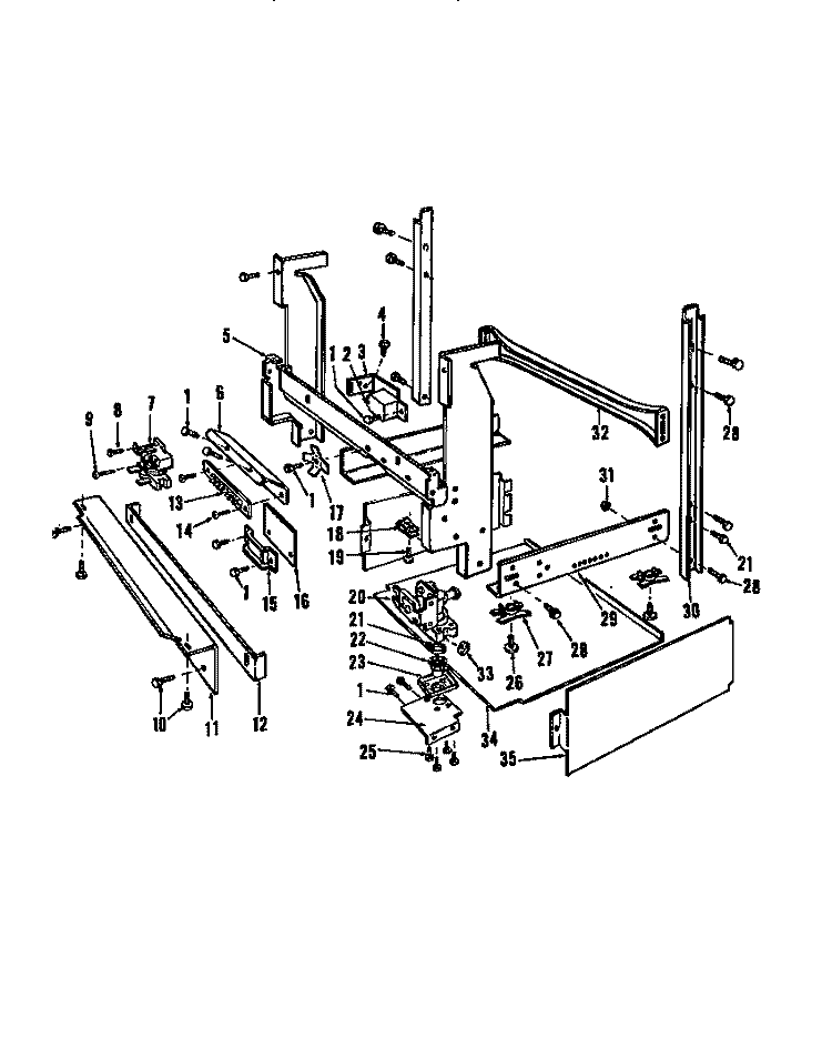 FRAME DETAILS Diagram and Parts List for DUS-203-19 DUS-203-1 9 Amana Dishwasher