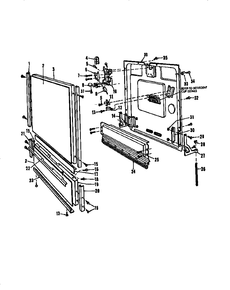 DOOR DETAILS Diagram and Parts List for DUS-203-19 DUS-203-1 9 Amana Dishwasher