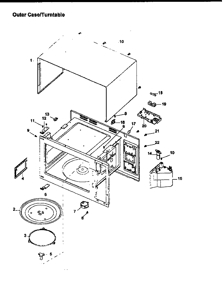 Page 4 Diagram and Parts List for CE76T P1178806M Amana Microwave