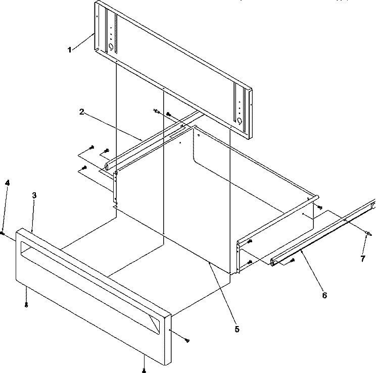 STORAGE DOOR Diagram and Parts List for ARG7600WW P1143325NWW Amana Range